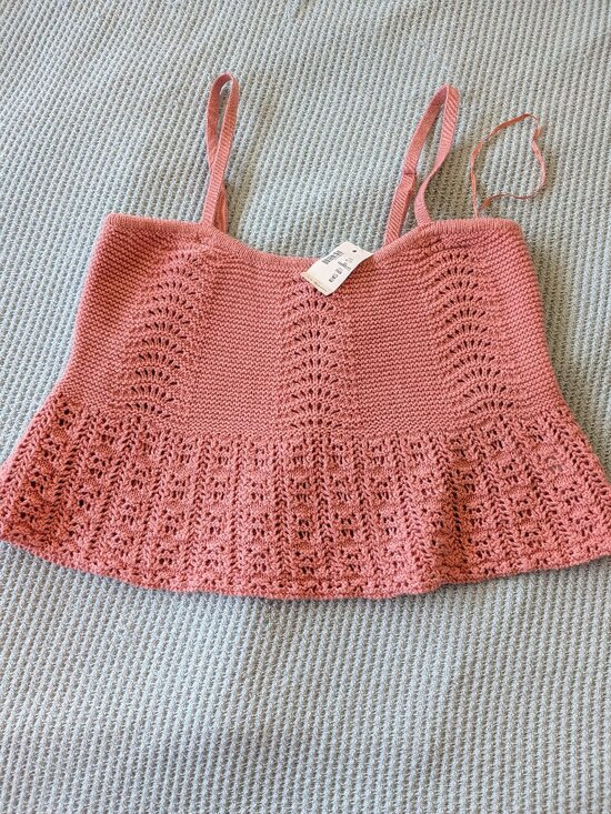 Aeropostale Tops - Aeropostale Knit Cami Crochet-"Coquette"- Rose - Size M - NWT